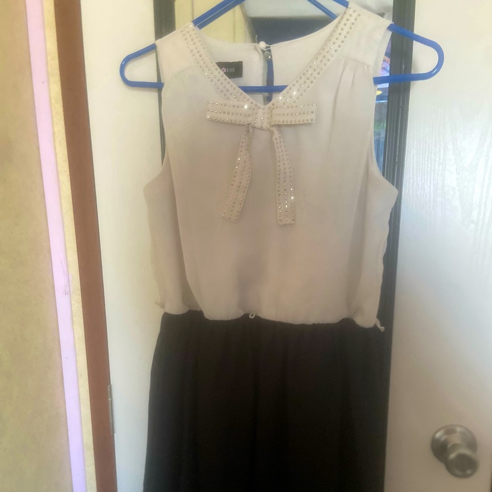 Black and White Jeweled “Amy Byers” Dress